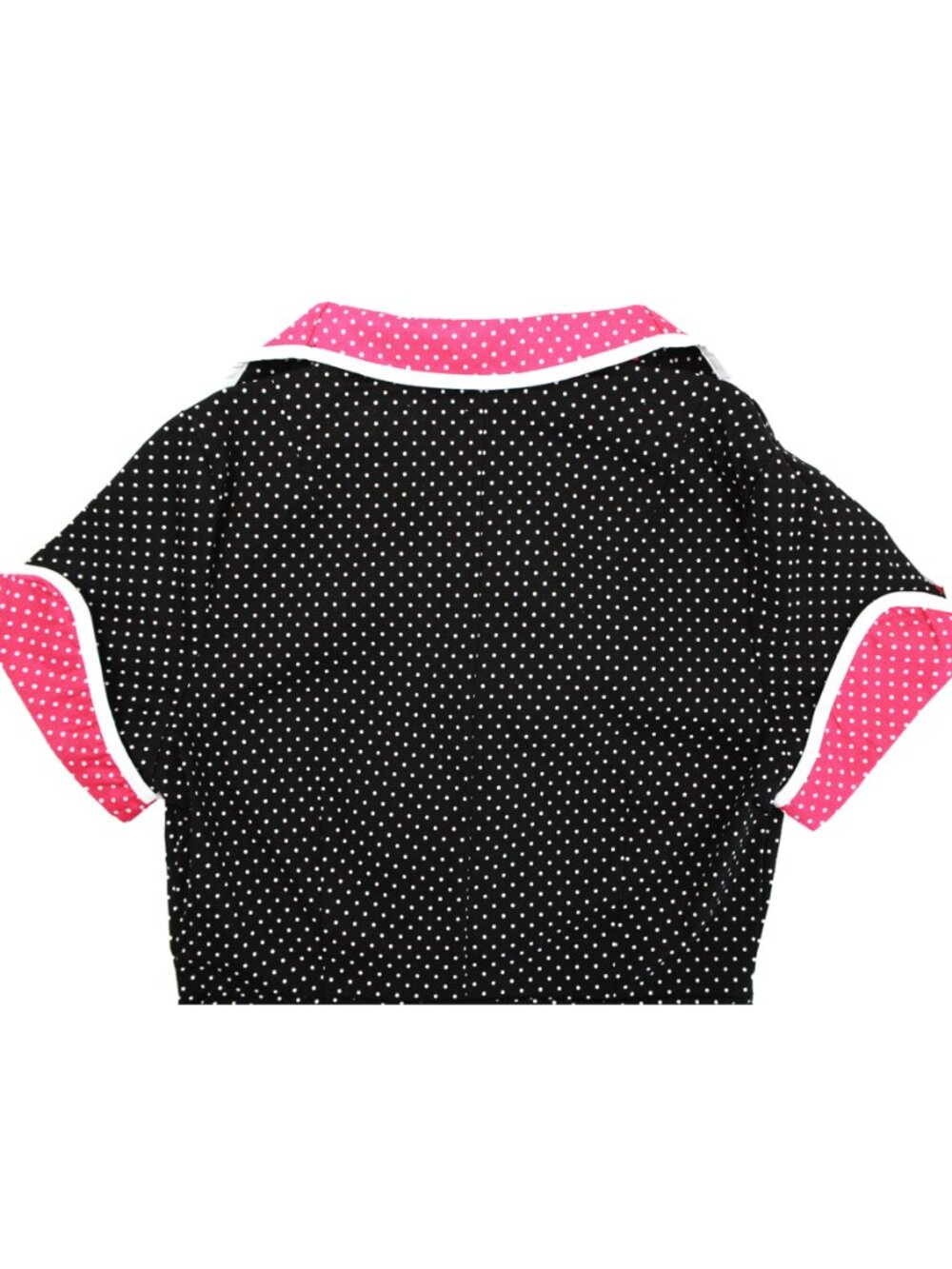 Sourpuss Clothing - Black & White Polka Dot Peggy Sue Dress Diner Waitress Retro - Picture 6 of 8